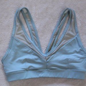 FOREVER 21 Aqua and Mesh Sports Bra/Bikini Top